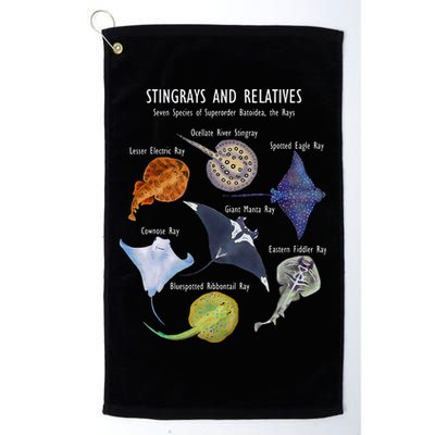 Stingray Species Manta Ray River Stingray And More Golf Towel