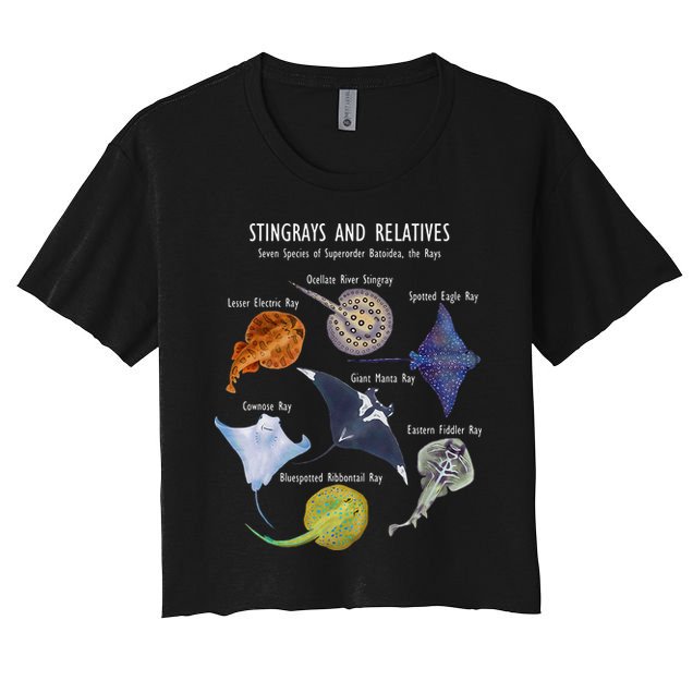 Stingray Species Manta Ray River Stingray And More Crop Top