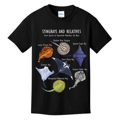 Stingray Species Manta Ray River Stingray And More Kids T-Shirt