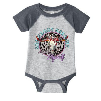 Somebody Save Me Country Music Retro Cowgirl Infant Baby Jersey Bodysuit