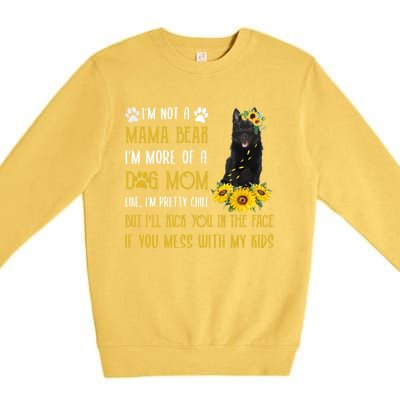 Sunflower Schipperke Mom Mothers Day Dog Mom Funny Gift Premium Crewneck Sweatshirt