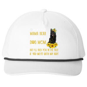 Sunflower Schipperke Mom Mothers Day Dog Mom Funny Gift Snapback Five-Panel Rope Hat