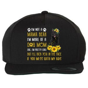 Sunflower Schipperke Mom Mothers Day Dog Mom Funny Gift Wool Snapback Cap