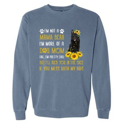 Sunflower Schipperke Mom Mothers Day Dog Mom Funny Gift Garment-Dyed Sweatshirt