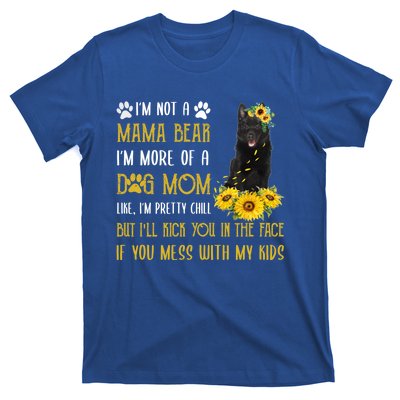 Sunflower Schipperke Mom Mothers Day Dog Mom Funny Gift T-Shirt