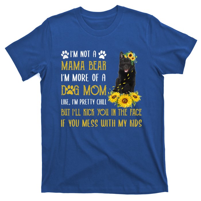 Sunflower Schipperke Mom Mothers Day Dog Mom Funny Gift T-Shirt