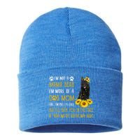 Sunflower Schipperke Mom Mothers Day Dog Mom Funny Gift Sustainable Knit Beanie