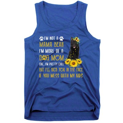 Sunflower Schipperke Mom Mothers Day Dog Mom Funny Gift Tank Top