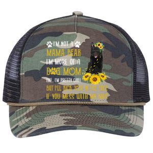 Sunflower Schipperke Mom Mothers Day Dog Mom Funny Gift Retro Rope Trucker Hat Cap