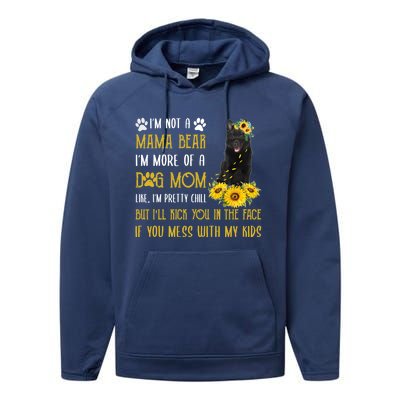 Sunflower Schipperke Mom Mothers Day Dog Mom Funny Gift Performance Fleece Hoodie