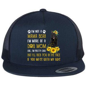 Sunflower Schipperke Mom Mothers Day Dog Mom Funny Gift Flat Bill Trucker Hat