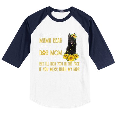 Sunflower Schipperke Mom Mothers Day Dog Mom Funny Gift Baseball Sleeve Shirt