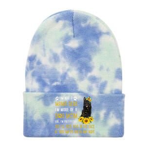 Sunflower Schipperke Mom Mothers Day Dog Mom Funny Gift Tie Dye 12in Knit Beanie