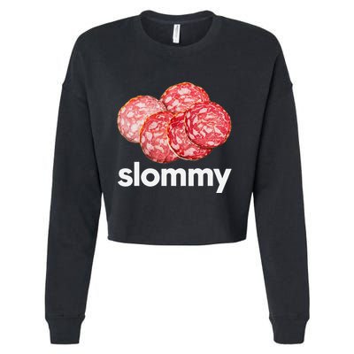 Slommy Salami Meme Oddly Specific Funny Memes Internet Memes Cropped Pullover Crew