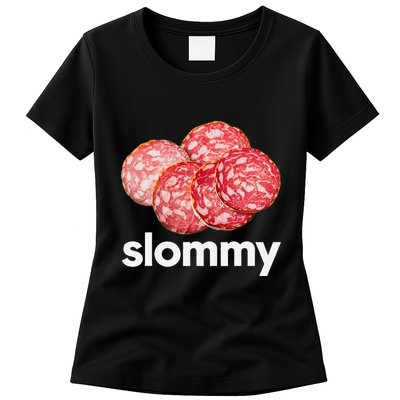 Slommy Salami Meme Oddly Specific Funny Memes Internet Memes Womens T-Shirt