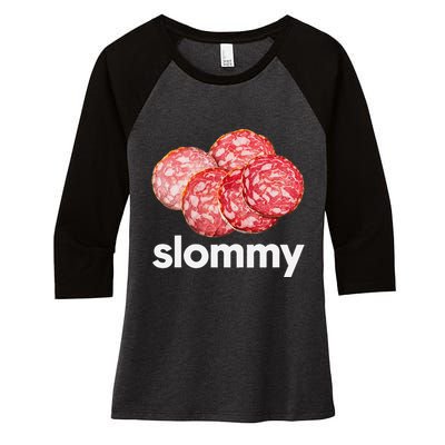 Slommy Salami Meme Oddly Specific Funny Memes Internet Memes Women's Tri-Blend 3/4-Sleeve Raglan Shirt