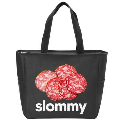 Slommy Salami Meme Oddly Specific Funny Memes Internet Memes Zip Tote Bag