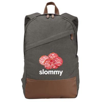 Slommy Salami Meme Oddly Specific Funny Memes Internet Memes Cotton Canvas Backpack