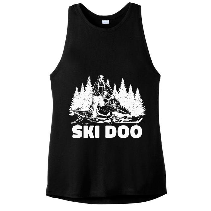Snowmobiling Snow Machine Snowmobile Ski Doo Ladies PosiCharge Tri-Blend Wicking Tank