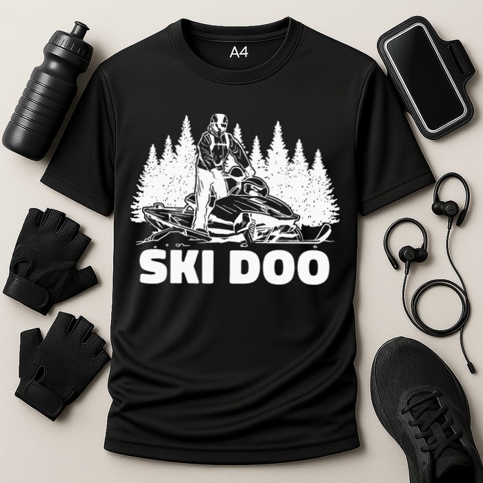 Snowmobiling Snow Machine Snowmobile Ski Doo Performance Shirt