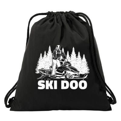 Snowmobiling Snow Machine Snowmobile Ski Doo Drawstring Bag