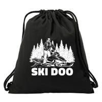 Snowmobiling Snow Machine Snowmobile Ski Doo Drawstring Bag