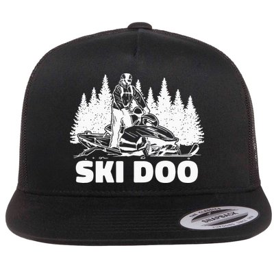 Snowmobiling Snow Machine Snowmobile Ski Doo Flatbill Hat