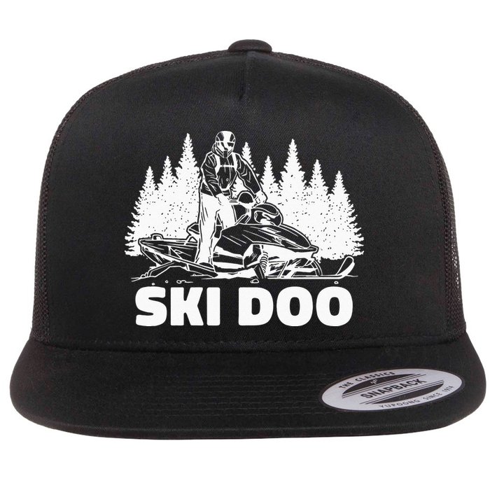 Snowmobiling Snow Machine Snowmobile Ski Doo Flatbill Hat