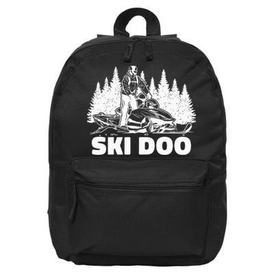 Snowmobiling Snow Machine Snowmobile Ski Doo 16 in Basic Backpack