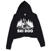 Snowmobiling Snow Machine Snowmobile Ski Doo Crop Fleece Hoodie