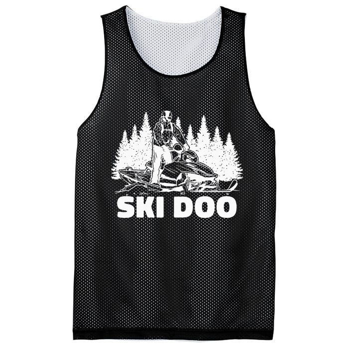 Snowmobiling Snow Machine Snowmobile Ski Doo Mesh Reversible Basketball Jersey Tank