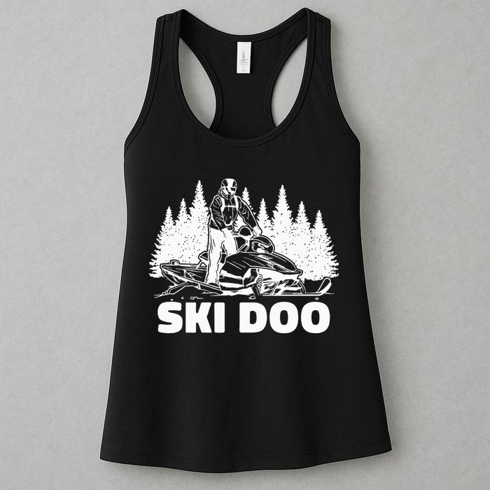 Snowmobiling Snow Machine Snowmobile Ski Doo Womens Tank Top