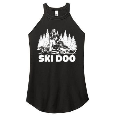 Snowmobiling Snow Machine Snowmobile Ski Doo Women's Perfect Tri Rocker Tank