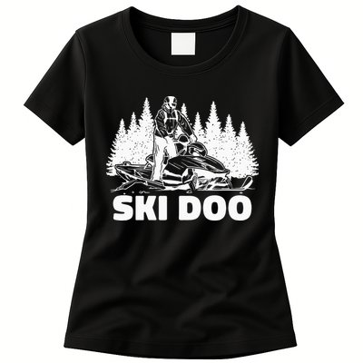 Snowmobiling Snow Machine Snowmobile Ski Doo Womens T-Shirt