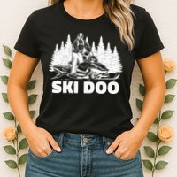 Snowmobiling Snow Machine Snowmobile Ski Doo Womens T-Shirt