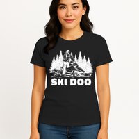 Snowmobiling Snow Machine Snowmobile Ski Doo Womens T-Shirt