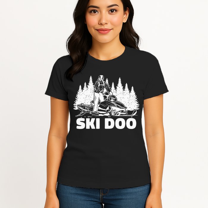 Snowmobiling Snow Machine Snowmobile Ski Doo Womens T-Shirt