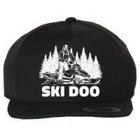 Snowmobiling Snow Machine Snowmobile Ski Doo Wool Snapback Cap