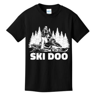 Snowmobiling Snow Machine Snowmobile Ski Doo Kids T-Shirt