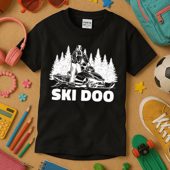 Snowmobiling Snow Machine Snowmobile Ski Doo Kids T-Shirt