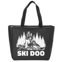 Snowmobiling Snow Machine Snowmobile Ski Doo Zip Tote Bag