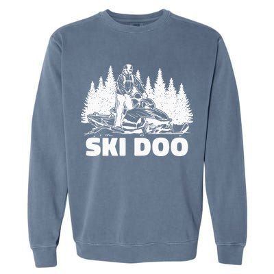 Snowmobiling Snow Machine Snowmobile Ski Doo Garment-Dyed Sweatshirt