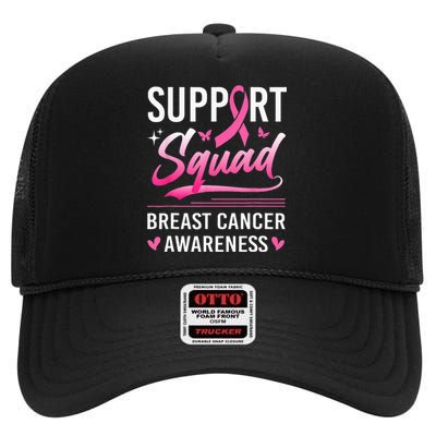 Support Squad Matching Family Breast Cancer Awareness Month High Crown Mesh Back Trucker Hat