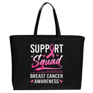 Support Squad Matching Family Breast Cancer Awareness Month Cotton Canvas Jumbo Tote