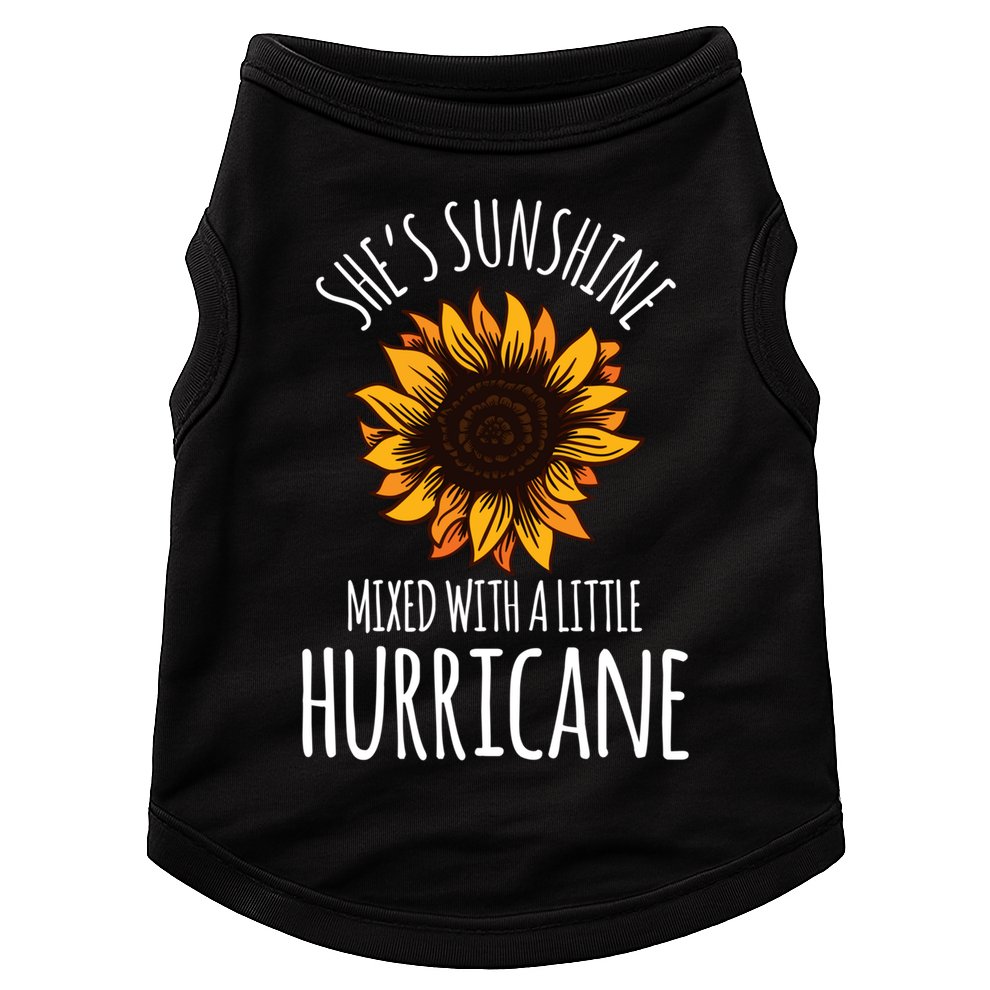 She's Sunshine Mixed With A Little Hurricane Funny Summer Great Gift Doggie Tank