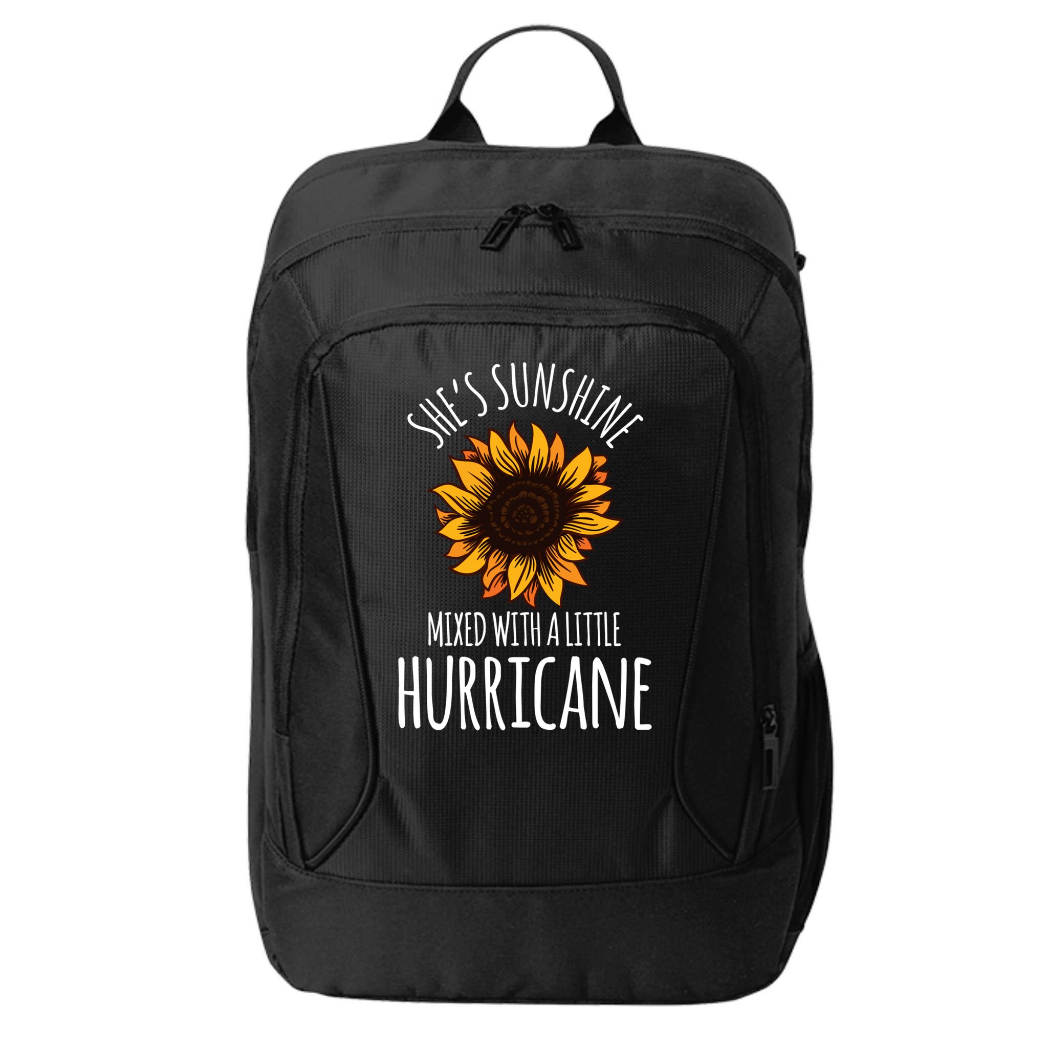 She's Sunshine Mixed With A Little Hurricane Funny Summer Great Gift City Backpack