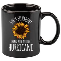 She's Sunshine Mixed With A Little Hurricane Funny Summer Great Gift 11oz C Handle Ceramic Mug