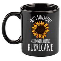 She's Sunshine Mixed With A Little Hurricane Funny Summer Great Gift 11oz C Handle Ceramic Mug