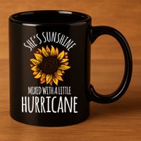 She's Sunshine Mixed With A Little Hurricane Funny Summer Great Gift 11oz C Handle Ceramic Mug