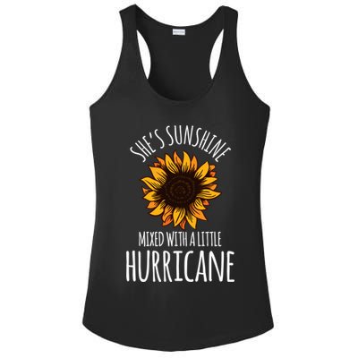 She's Sunshine Mixed With A Little Hurricane Funny Summer Great Gift Ladies PosiCharge Competitor Racerback Tank
